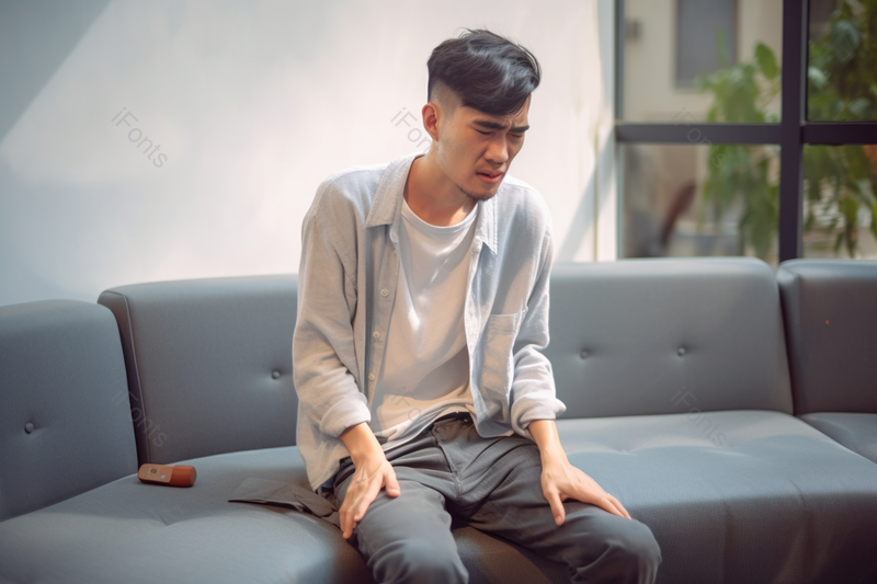 年轻男青年肚子疼,高清,摄影图,摄影图片,图片大全,摄影图免费下载